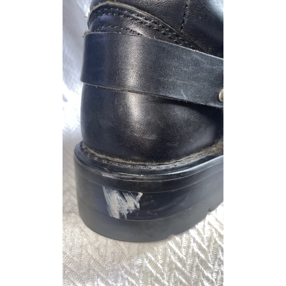 HARLEY DAVIDSON BLACK LEATHER RIDING BOOTS MEN'S 10.5 - Picture 10 of 13